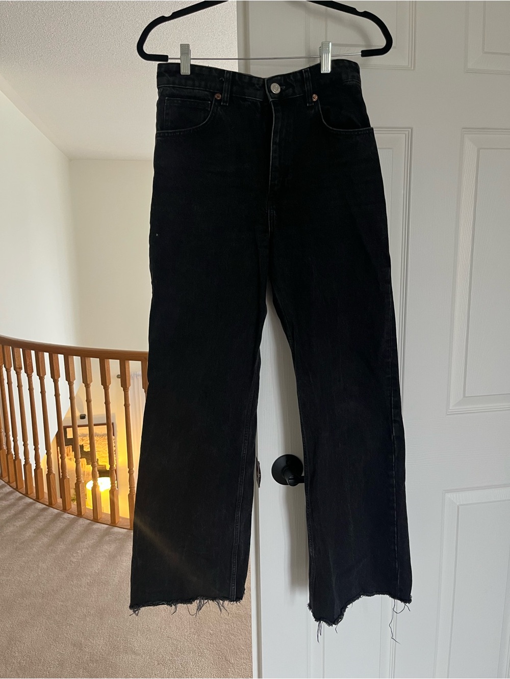 Zara Black Wide-Leg Jeans 8